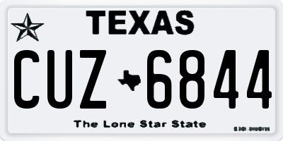 TX license plate CUZ6844