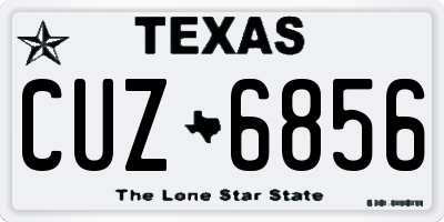 TX license plate CUZ6856