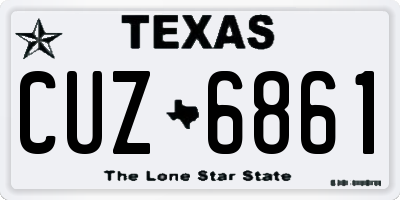 TX license plate CUZ6861