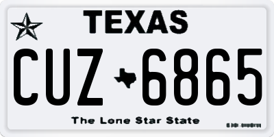 TX license plate CUZ6865