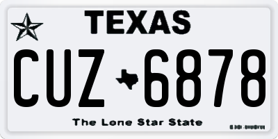 TX license plate CUZ6878