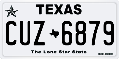 TX license plate CUZ6879