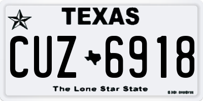 TX license plate CUZ6918