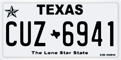 TX license plate CUZ6941