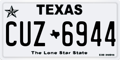 TX license plate CUZ6944