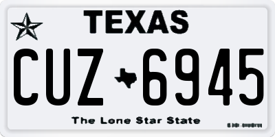 TX license plate CUZ6945