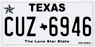TX license plate CUZ6946