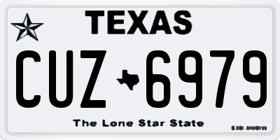 TX license plate CUZ6979