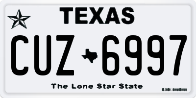 TX license plate CUZ6997