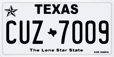 TX license plate CUZ7009