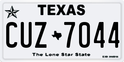 TX license plate CUZ7044