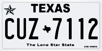 TX license plate CUZ7112
