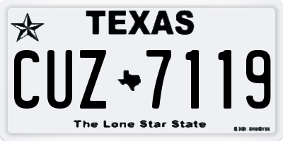 TX license plate CUZ7119