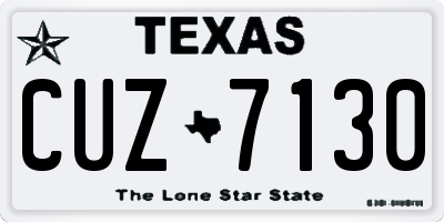 TX license plate CUZ7130