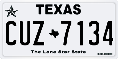 TX license plate CUZ7134