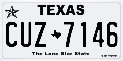 TX license plate CUZ7146