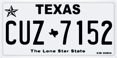 TX license plate CUZ7152