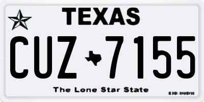 TX license plate CUZ7155