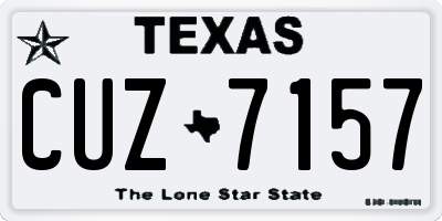TX license plate CUZ7157