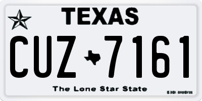 TX license plate CUZ7161