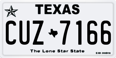 TX license plate CUZ7166