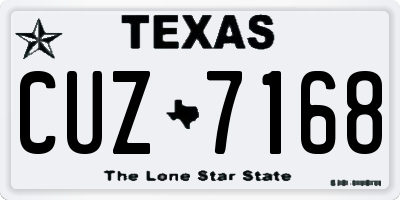 TX license plate CUZ7168