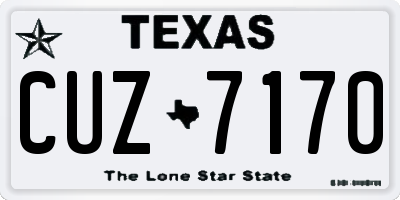 TX license plate CUZ7170