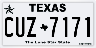 TX license plate CUZ7171