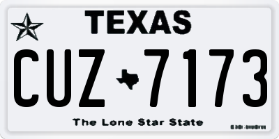 TX license plate CUZ7173