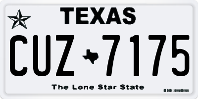 TX license plate CUZ7175