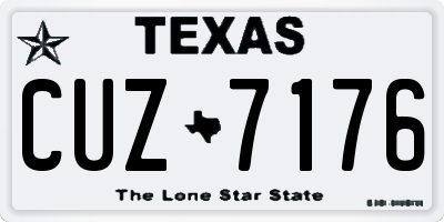 TX license plate CUZ7176