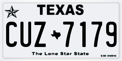 TX license plate CUZ7179