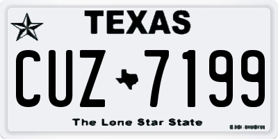 TX license plate CUZ7199