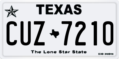 TX license plate CUZ7210