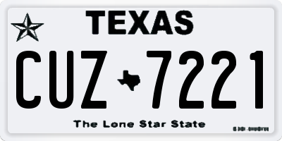 TX license plate CUZ7221