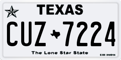 TX license plate CUZ7224