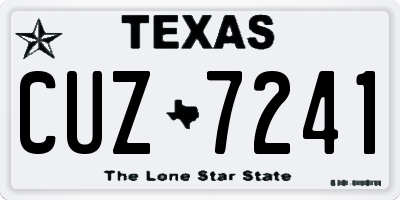 TX license plate CUZ7241