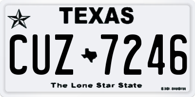 TX license plate CUZ7246