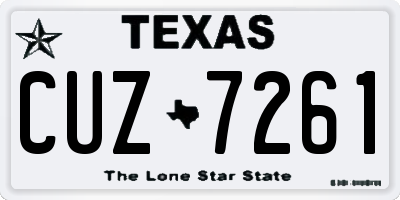 TX license plate CUZ7261