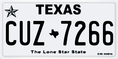 TX license plate CUZ7266
