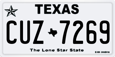 TX license plate CUZ7269