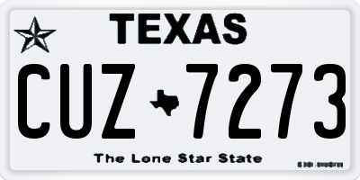 TX license plate CUZ7273
