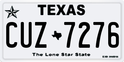 TX license plate CUZ7276