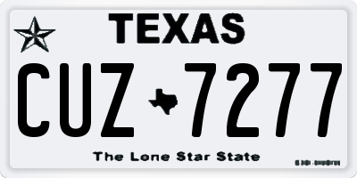 TX license plate CUZ7277