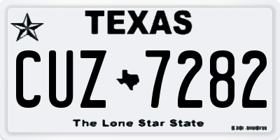 TX license plate CUZ7282