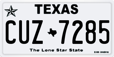 TX license plate CUZ7285