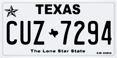 TX license plate CUZ7294