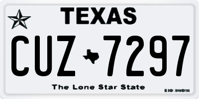 TX license plate CUZ7297