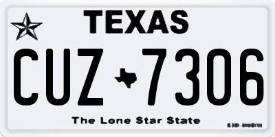 TX license plate CUZ7306