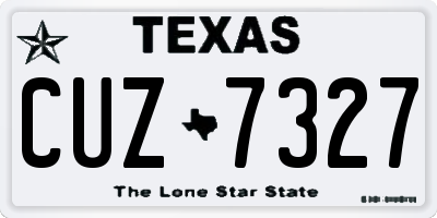 TX license plate CUZ7327